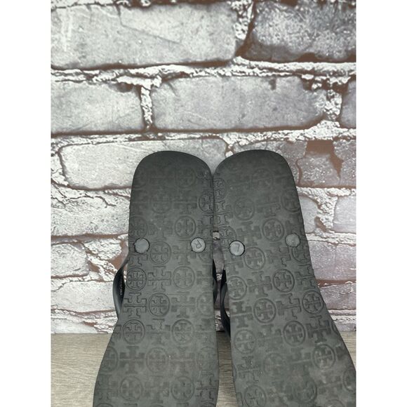 Tory Burch Animal Leopard Cheetah Print Black FlipFlops Sandals Women 9M US/40EU - Picture 15 of 16